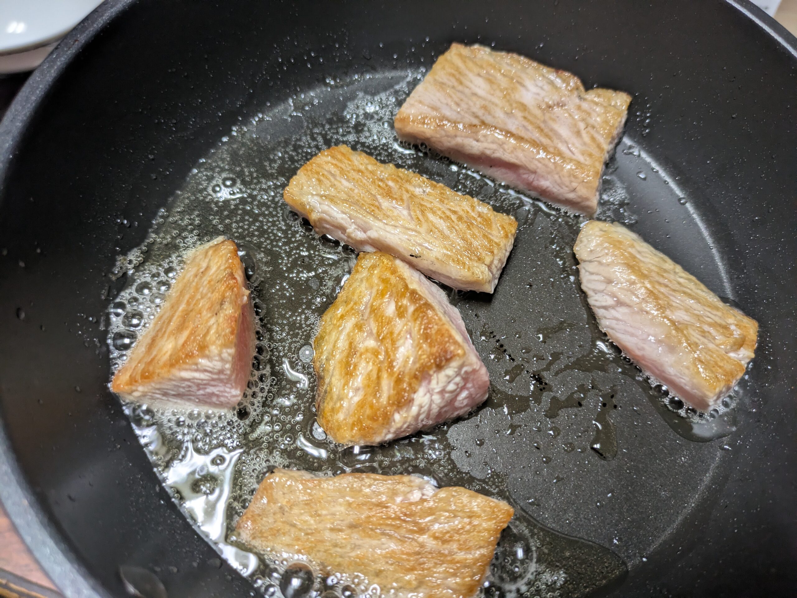 カマトロを焼いている