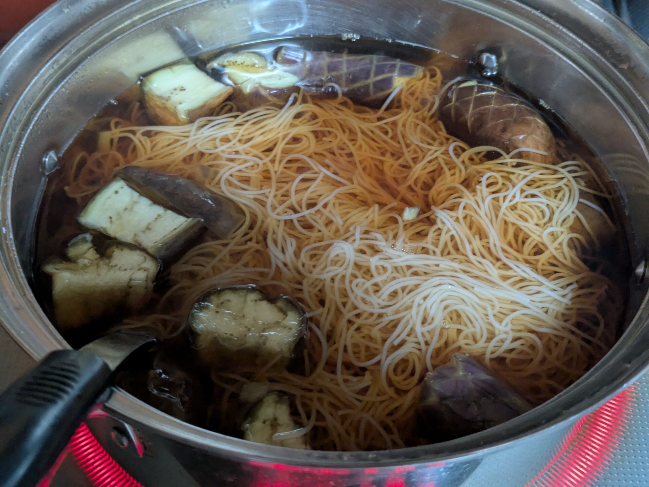 ナス入りにゅう麺