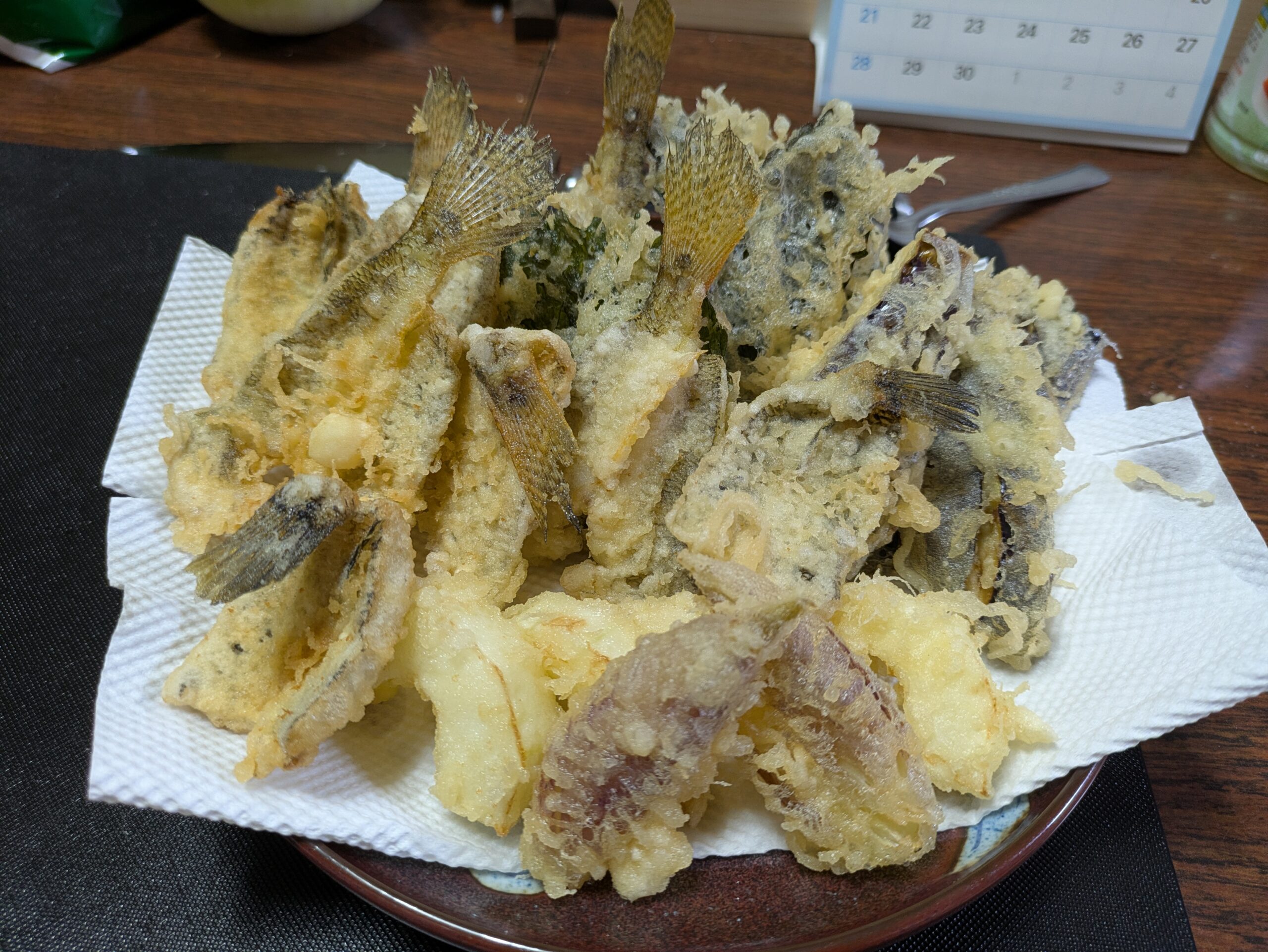 夏野菜とハゼの天ぷら