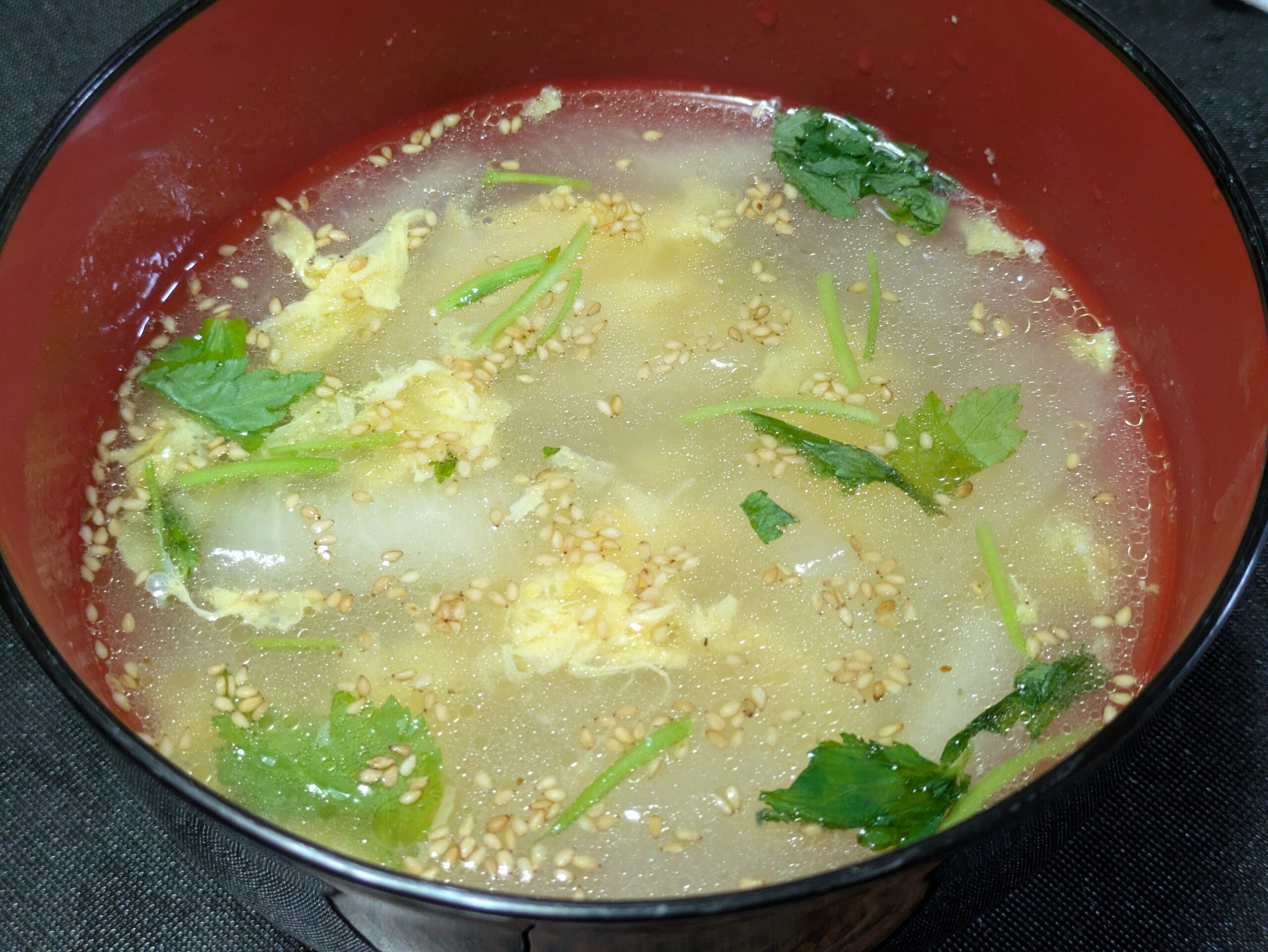 冬瓜と卵の中華風スープ