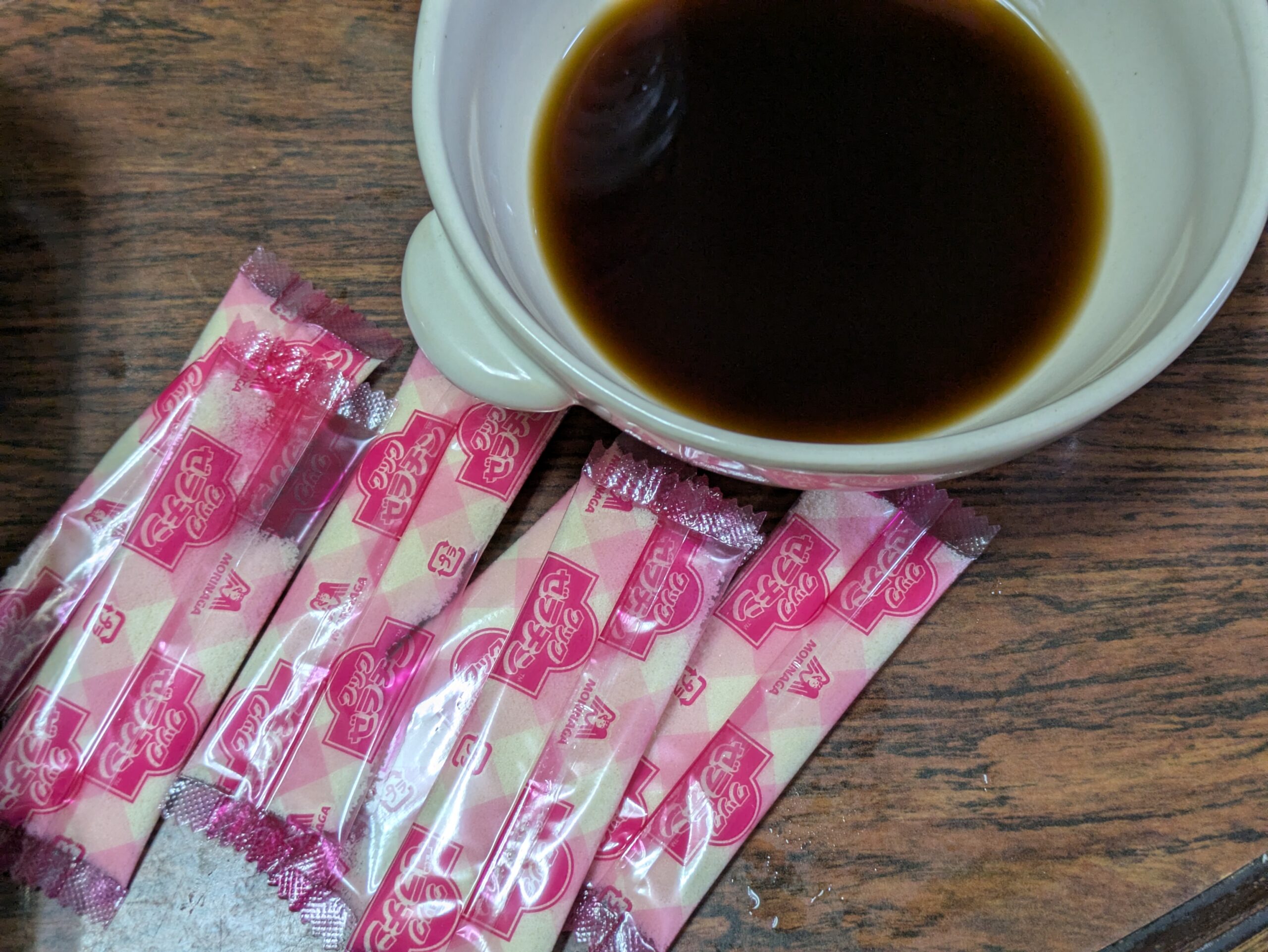 粉ゼラチンとコーヒー