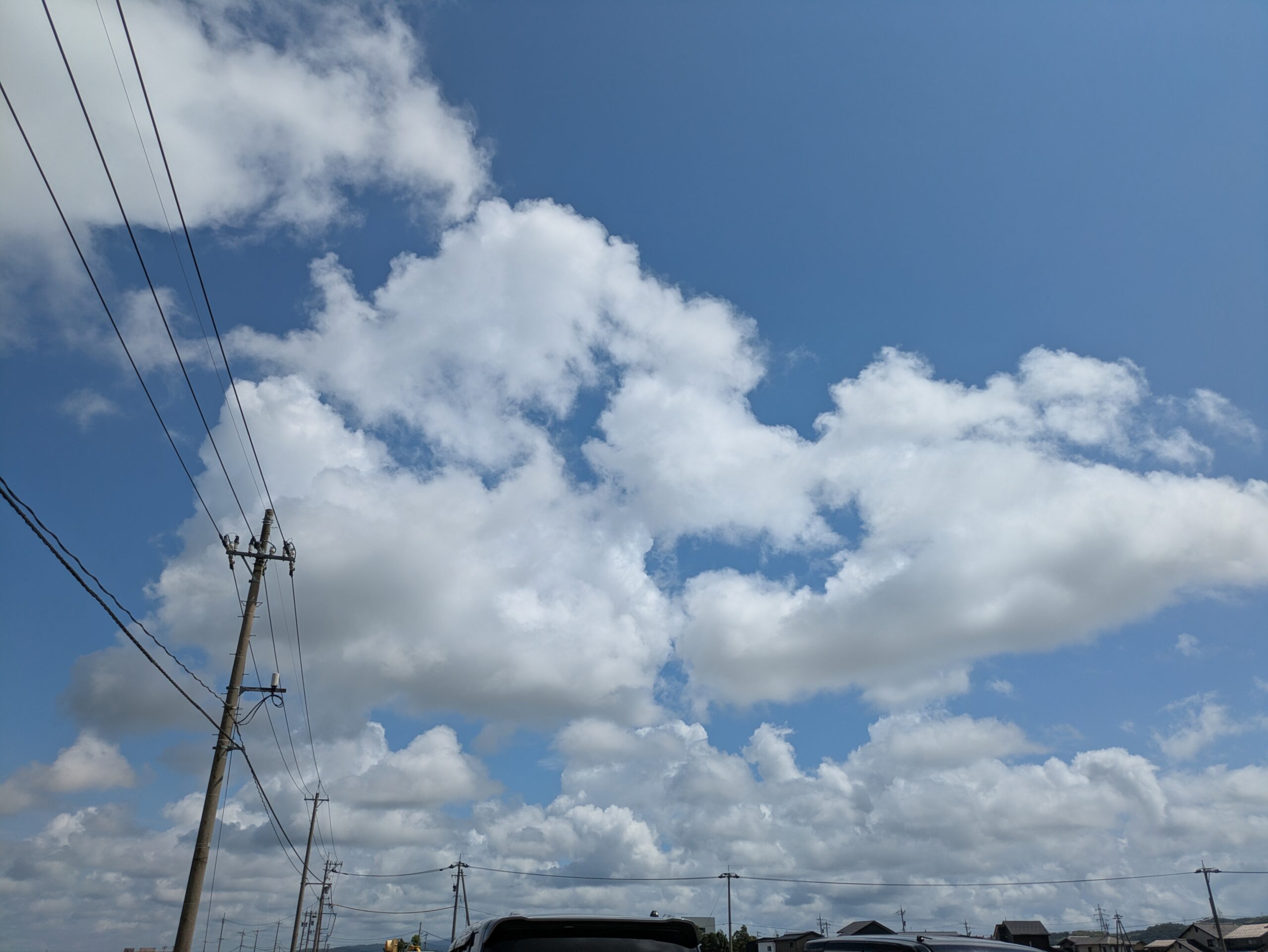 7月29日にホリ牧場夢ミルク館を訪れた日の青空