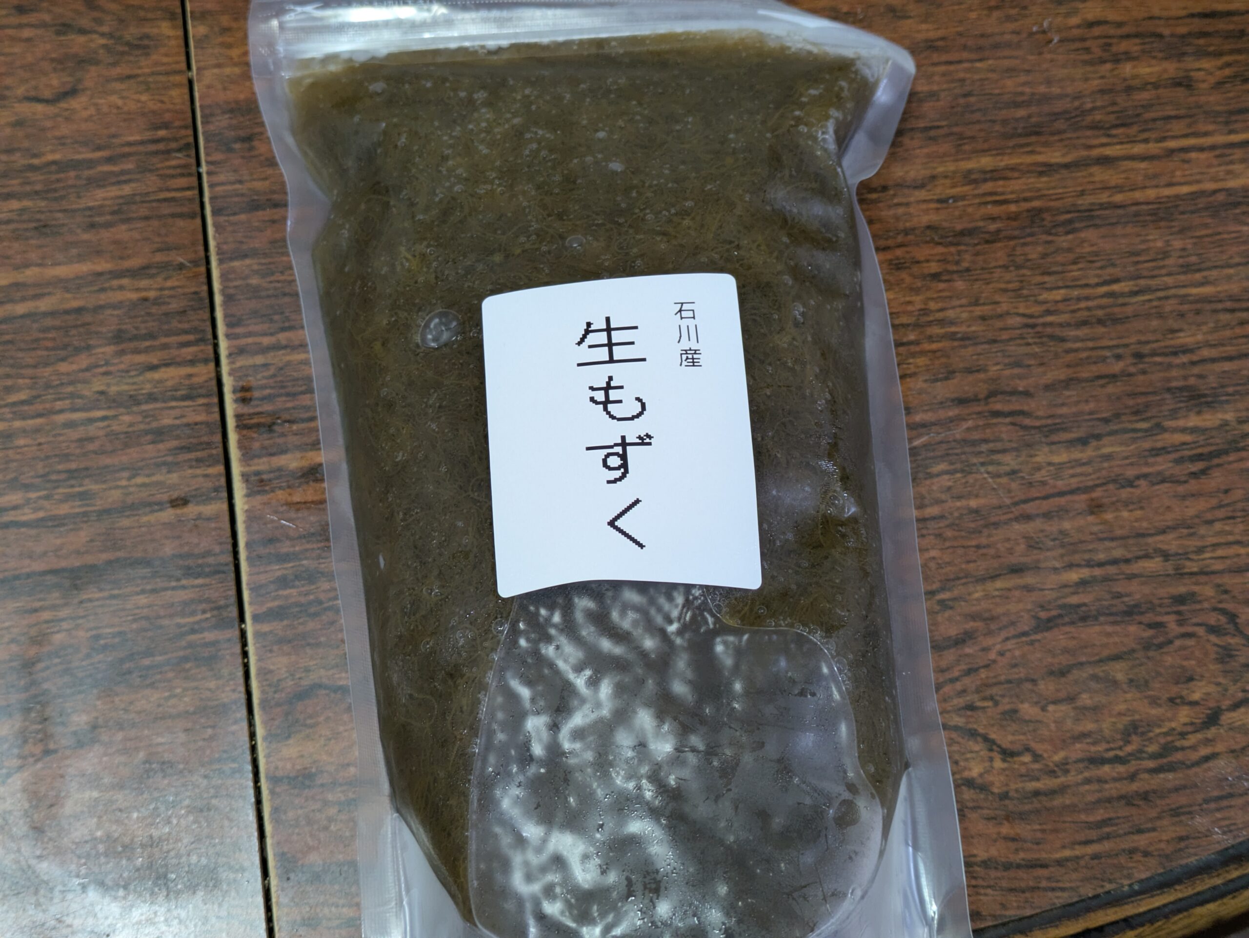 購入した石川県産の生もずく