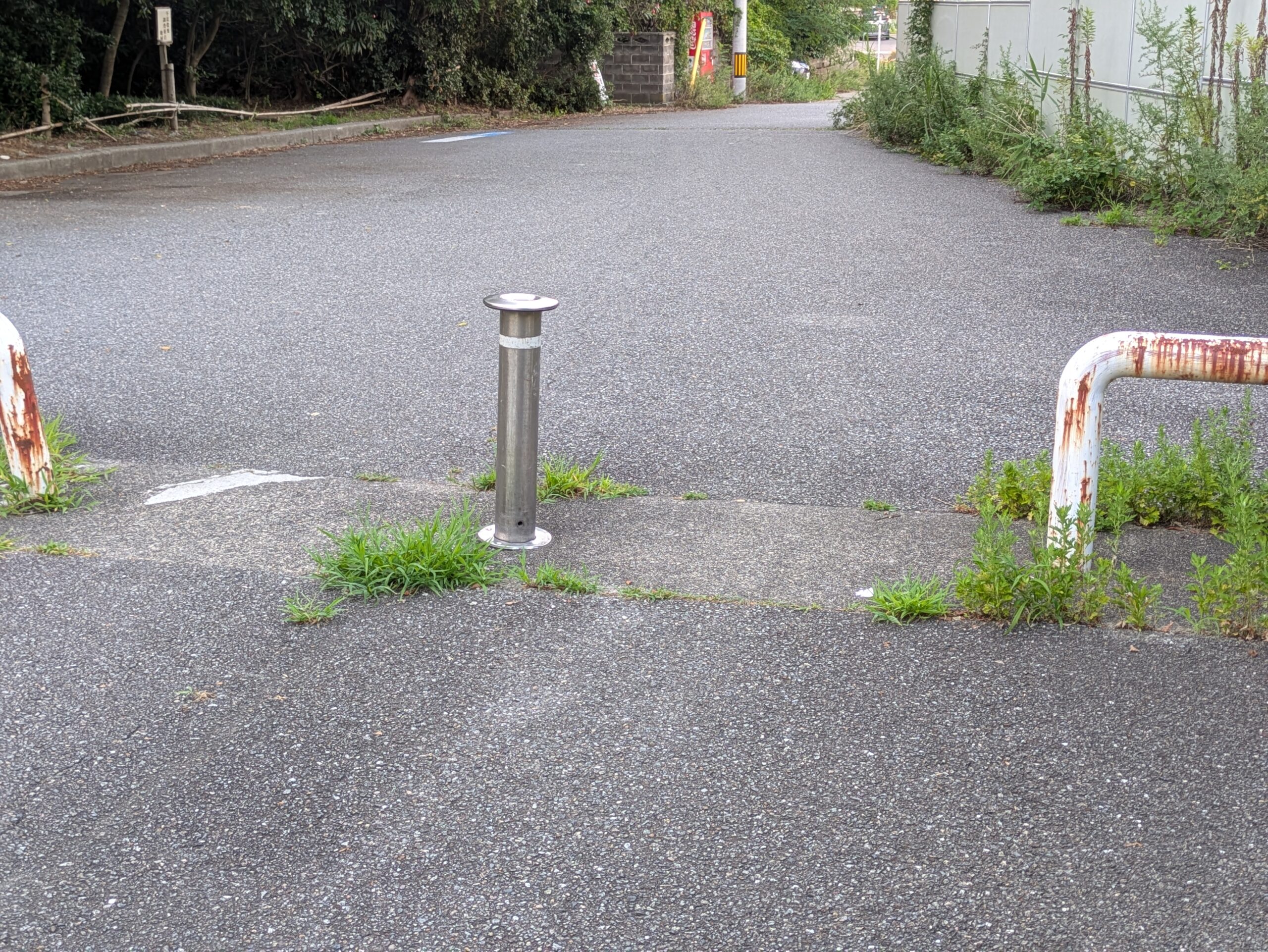 普正寺の森近くの駐車スペース