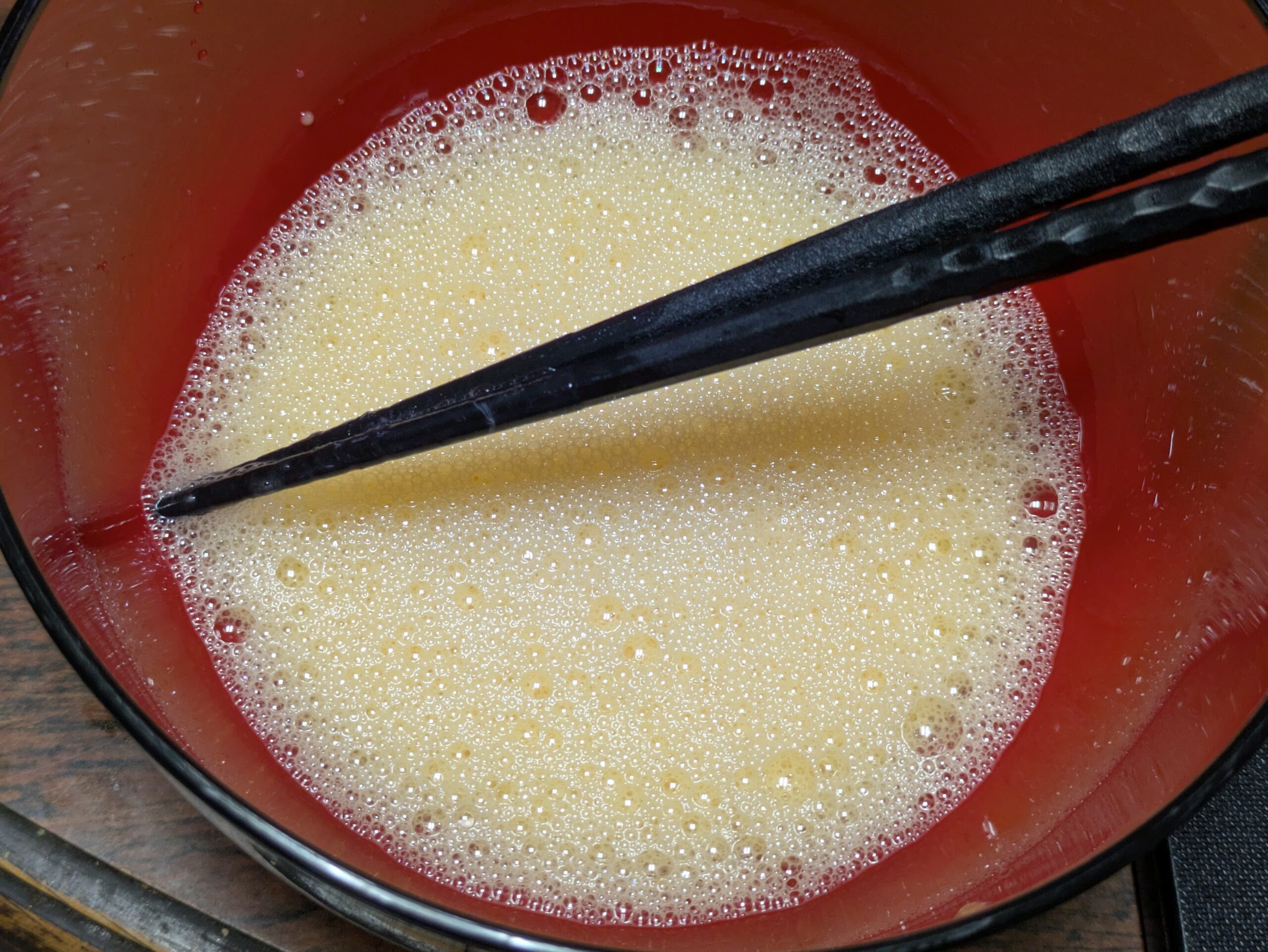 天ぷらの衣に使う卵水