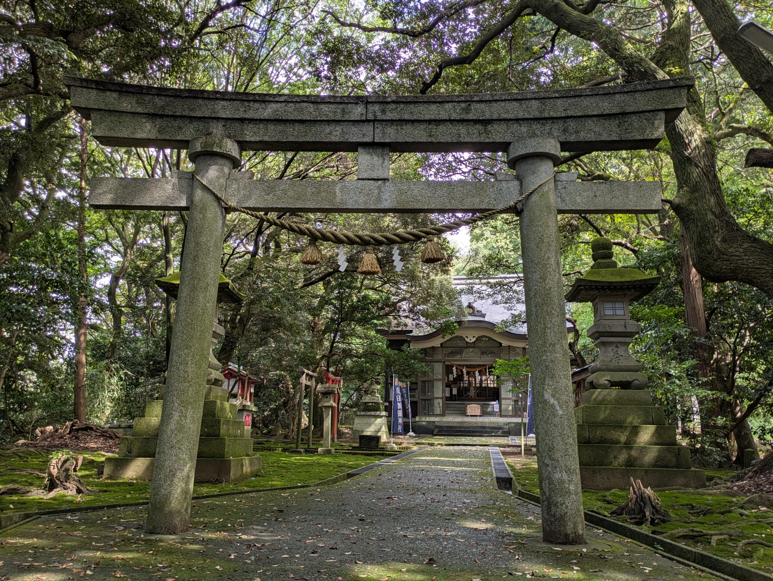 波自加彌神社の鳥居と拝殿