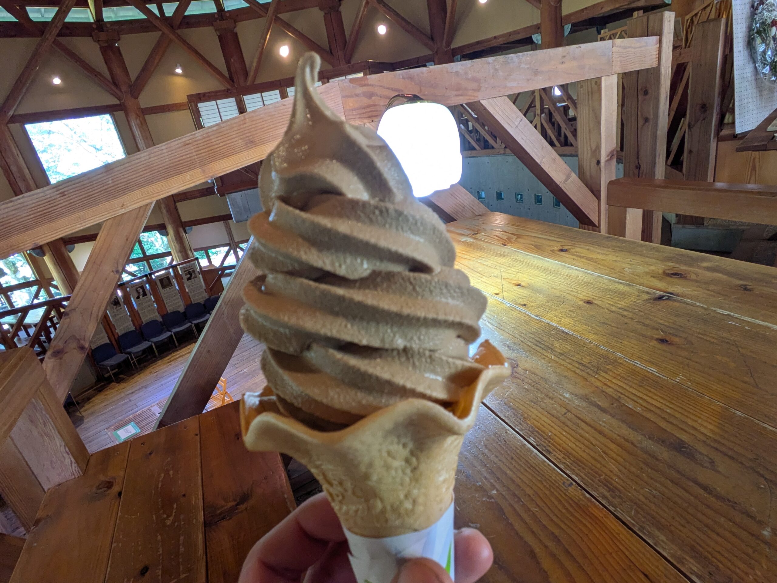 パーク獅子吼で食べたモカソフトクリーム