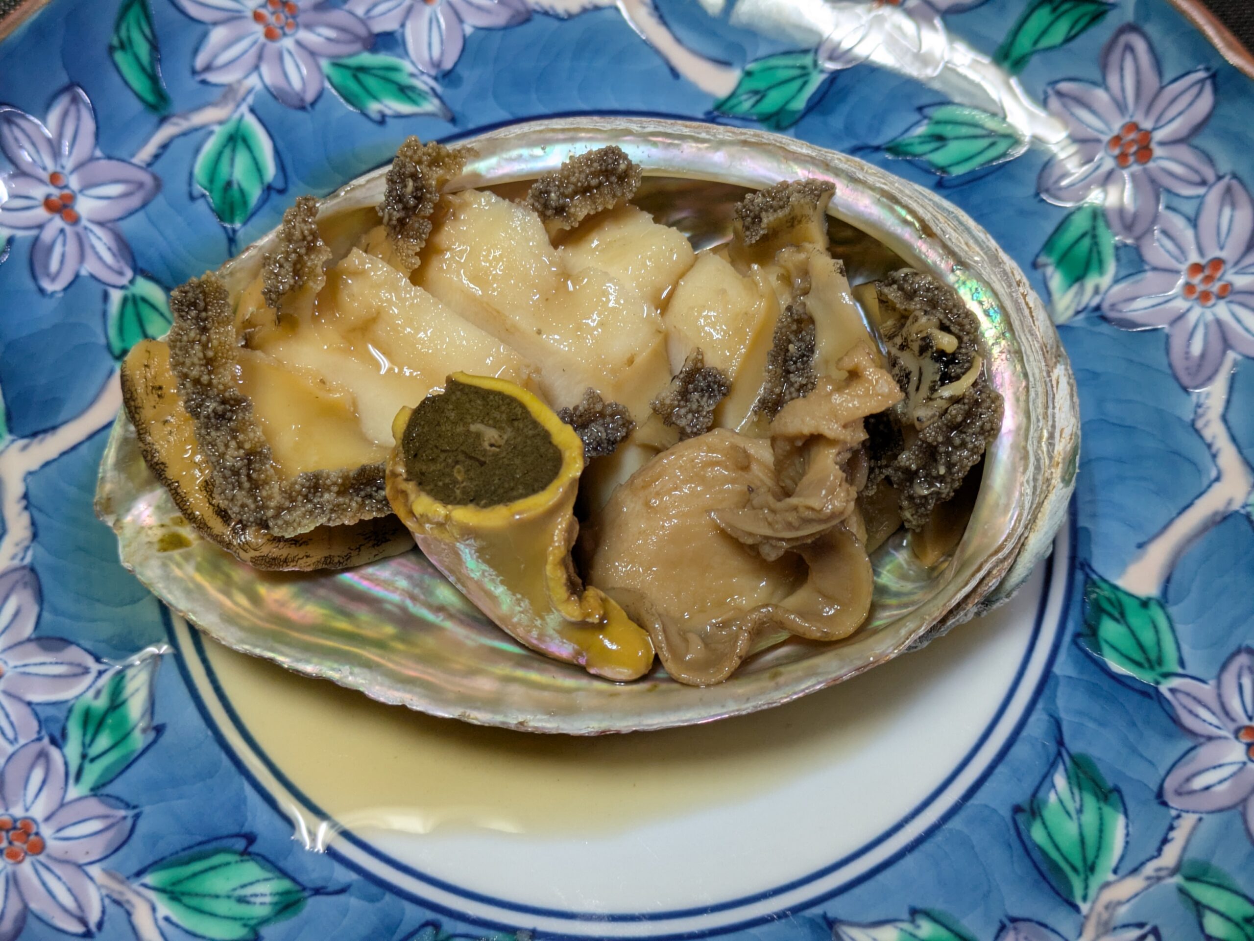 完成したアワビの柔らか煮